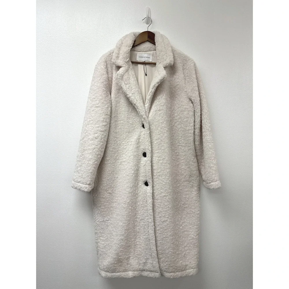 Cupcakes‎ & Cashmere Havana Sherpa Overcoat Cream L